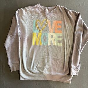 Bella + Canvas Love More sweatshirt